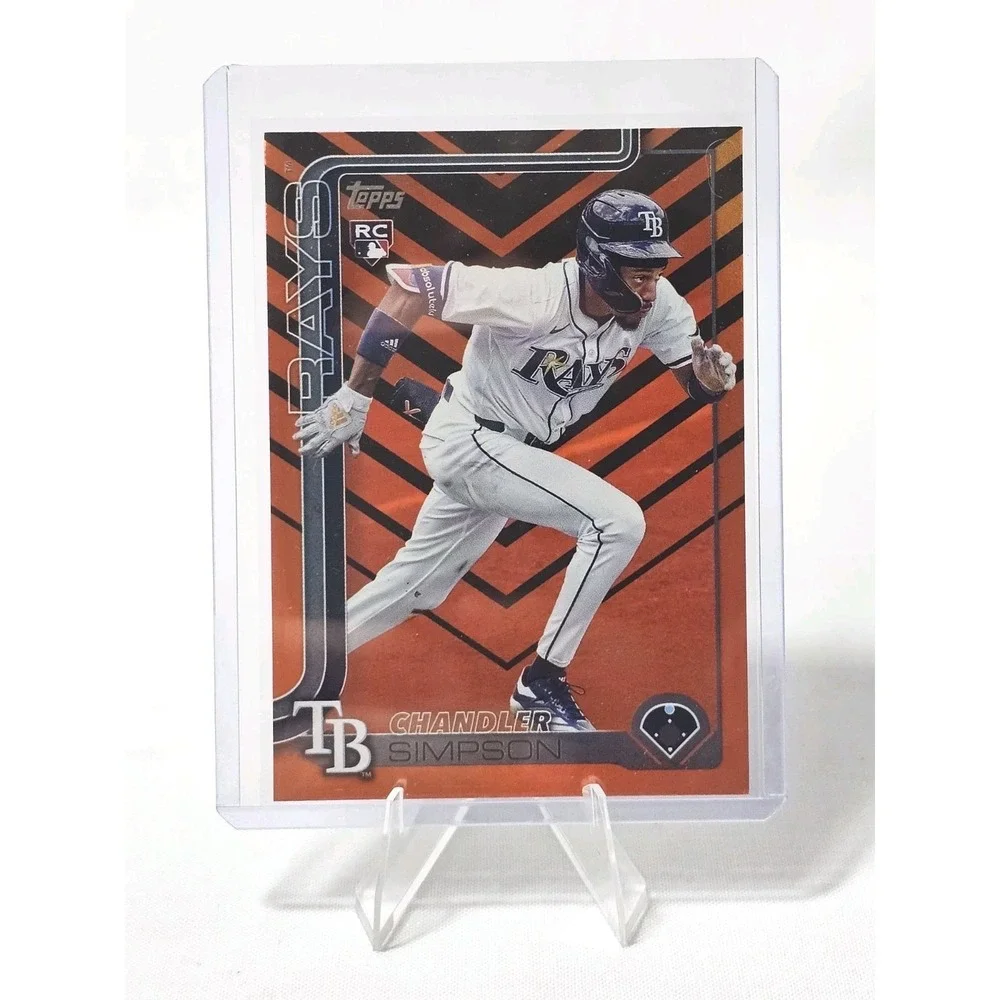 2025 Topps Update Series Chandler Simpson #US277 Holiday Orange & Black Foil (RC